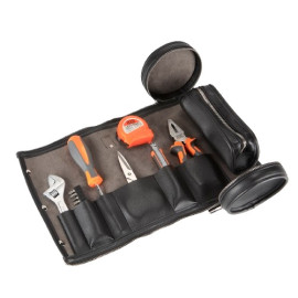 Bolsa Enrollable De Cuero Sintético PU Con Herramientas ALYCO ORANGE